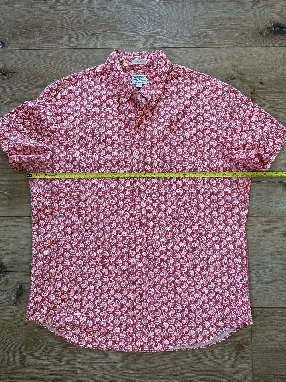 J.Crew Slim Fit Organic Cotton Short Sleeve Button Down